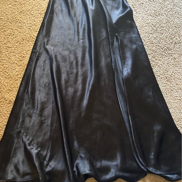 Vtg Victoria’s Secret Gold Label Babydoll Sheer Lace Maxi Slip Dress M Black - Picture 2 of 7